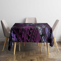 Hawaii Makahiki Season Tablecloth Floral Tribal Tattoo Purple Galaxy LT05 - Polynesian Pride