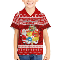 Personalized Tonga Christmas Hawaiian Shirt Kilisimasi Fiefia Santas Coat Of Arms LT05 - Polynesian Pride