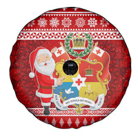 Tonga Christmas Spare Tire Cover Kilisimasi Fiefia Santas Coat Of Arms LT05 - Polynesian Pride
