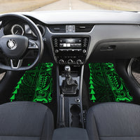 Hawaii Hauoli Makahiki Hou Car Mats Lono Hawaiian God Kakau Polynesian Tribal Green LT05 - Polynesian Pride