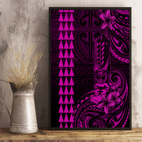 Hawaii Hauoli Makahiki Hou Canvas Wall Art Lono Hawaiian God Kakau Polynesian Tribal Pink LT05 - Polynesian Pride