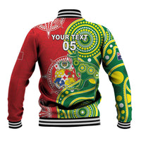 Custom Tonga Australia Rugby Baseball Jacket Kangaroos And Tonga Mate Maa Together LT05 - Polynesian Pride