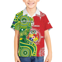 Custom Tonga Australia Rugby Hawaiian Shirt Kangaroos And Tonga Mate Maa Together LT05 - Polynesian Pride