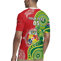 Custom Tonga Australia Rugby Rugby Jersey Kangaroos And Tonga Mate Maa Together LT05 - Polynesian Pride