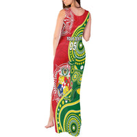 Custom Tonga Australia Rugby Tank Maxi Dress Kangaroos And Tonga Mate Maa Together LT05 - Polynesian Pride