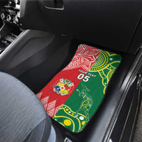 Custom Tonga XIII And Australia Kangaroos Car Mats Mate Maa Tongan Ngatu With Aboriginal LT05 - Polynesian Pride