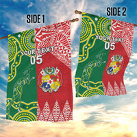 Custom Tonga XIII And Australia Kangaroos Garden Flag Mate Maa Tongan Ngatu With Aboriginal LT05 - Polynesian Pride