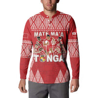 Custom Tonga Rugby Button Sweatshirt Tonga Mate Ma'a Take The Lead LT05 - Polynesian Pride