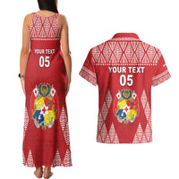 Custom Tonga Rugby Couples Matching Tank Maxi Dress and Hawaiian Shirt Tonga Mate Ma'a Take The Lead LT05 - Polynesian Pride