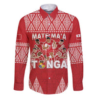 Custom Tonga Rugby Family Matching Off Shoulder Short Dress and Hawaiian Shirt Tonga Mate Ma'a Take The Lead