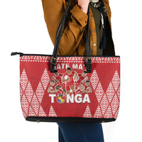 Tonga Rugby Leather Tote Bag Tonga Mate Ma'a Take The Lead LT05 - Polynesian Pride