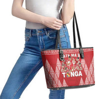 Tonga Rugby Leather Tote Bag Tonga Mate Ma'a Take The Lead LT05 - Polynesian Pride
