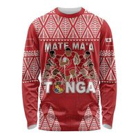 Custom Tonga Rugby Long Sleeve Shirt Tonga Mate Ma'a Take The Lead