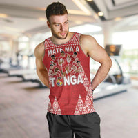 Custom Tonga Rugby Men Tank Top Tonga Mate Ma'a Take The Lead LT05 Red - Polynesian Pride