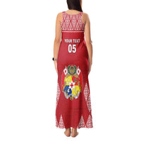 Custom Tonga Rugby Tank Maxi Dress Tonga Mate Ma'a Take The Lead LT05 - Polynesian Pride