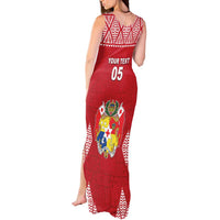 Custom Tonga Rugby Tank Maxi Dress Tonga Mate Ma'a Take The Lead LT05 - Polynesian Pride