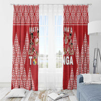 Tonga Rugby Window Curtain Tonga Mate Ma'a Take The Lead LT05 - Polynesian Pride