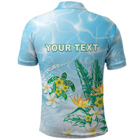 Personalised 2025 Aloha Hawaii Polo Shirt Tropical Flowers And Honu
