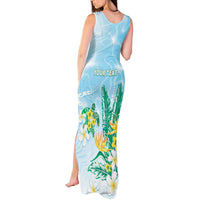 Personalised 2025 Aloha Hawaii Tank Maxi Dress Tropical Flowers And Honu LT05 - Polynesian Pride