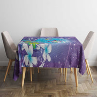 Hawaii Honu Tablecloth Tropical Flowers Purple Gradient LT05 - Polynesian Pride