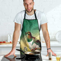 New Zealand Pigeon Kereru Apron Maori Fern Art Green Gradient LT05 - Polynesian Pride