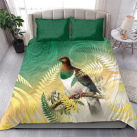 New Zealand Pigeon Kereru Bedding Set Maori Fern Art Green Gradient LT05 - Polynesian Pride