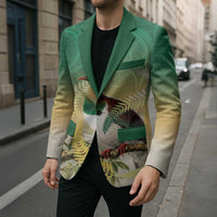 New Zealand Pigeon Kereru Blazer Maori Fern Art Green Gradient LT05 - Polynesian Pride