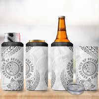 Brain Cancer Warrior 4 in 1 Can Cooler Tumbler Never Give Up LT05 - Polynesian Pride