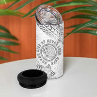 Brain Cancer Warrior 4 in 1 Can Cooler Tumbler Never Give Up LT05 - Polynesian Pride