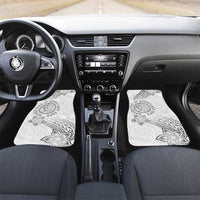 Brain Cancer Warrior Car Mats Never Give Up LT05 Set 2pcs - Front White - Polynesian Pride