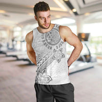 Brain Cancer Warrior Men Tank Top Never Give Up LT05 White - Polynesian Pride