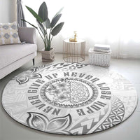 Brain Cancer Warrior Round Carpet Never Give Up