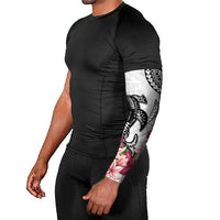 White Polynesian Hammerhead Shark Tribal Pattern Arm Sleeves - Polynesian Pride