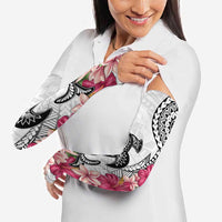 White Polynesian Hammerhead Shark Tribal Pattern Arm Sleeves - Polynesian Pride