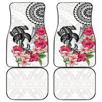 White Polynesian Hammerhead Shark Tribal Pattern Car Mats LT05 - Polynesian Pride