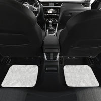 White Polynesian Hammerhead Shark Tribal Pattern Car Mats LT05 Set 2pcs - Back White - Polynesian Pride