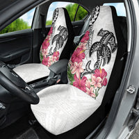 White Polynesian Hammerhead Shark Tribal Pattern Car Seat Cover