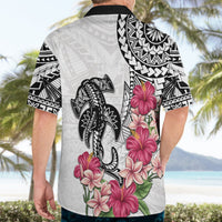 White Polynesian Hammerhead Shark Tribal Pattern Hawaiian Shirt LT05 - Polynesian Pride