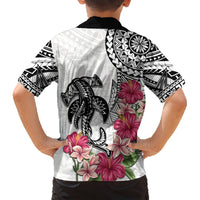 White Polynesian Hammerhead Shark Tribal Pattern Hawaiian Shirt LT05 - Polynesian Pride