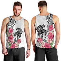 White Polynesian Hammerhead Shark Tribal Pattern Men Tank Top LT05 - Polynesian Pride