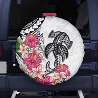White Polynesian Hammerhead Shark Tribal Pattern Spare Tire Cover LT05 - Polynesian Pride