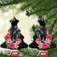 Black Polynesian Hammerhead Shark Tribal Pattern Ceramic Ornament LT05 Christmas Tree Black - Polynesian Pride