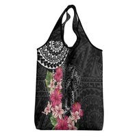 Black Polynesian Hammerhead Shark Tribal Pattern Grocery Bag LT05 - Polynesian Pride