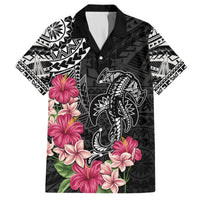 Black Polynesian Hammerhead Shark Tribal Pattern Hawaiian Shirt LT05 Black - Polynesian Pride
