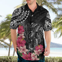 Black Polynesian Hammerhead Shark Tribal Pattern Hawaiian Shirt LT05 - Polynesian Pride