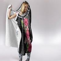 Black Polynesian Hammerhead Shark Tribal Pattern Hooded Blanket LT05 - Polynesian Pride