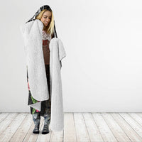 Black Polynesian Hammerhead Shark Tribal Pattern Hooded Blanket LT05 - Polynesian Pride