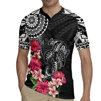 Black Polynesian Hammerhead Shark Tribal Pattern Rugby Jersey LT05 - Polynesian Pride