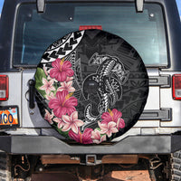 Black Polynesian Hammerhead Shark Tribal Pattern Spare Tire Cover LT05 Black - Polynesian Pride