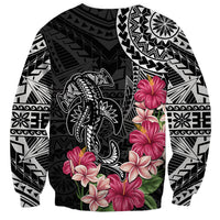 Black Polynesian Hammerhead Shark Tribal Pattern Sweatshirt LT05 - Polynesian Pride
